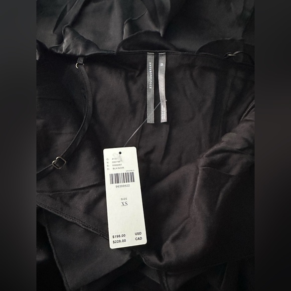 NWT Anthropologie Black Ruffle Maxi Dress - Picture 8 of 8